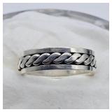 SZ.14, STERLING SILVER MENS BAND RING