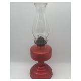 VINTAGE RUBY RED OIL/KEROSENE LAMP