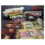 Fabric Sewing Material & Fabric Remnant Lot, 61'