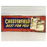 VINTAGE RUSTY METAL CHESTERFIELD CIGARETTES