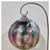 Hand-Blown Iridescent Glass Ornament