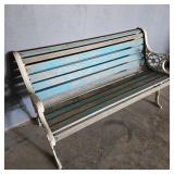 Weathered Blue Bench