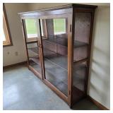 Custom Oak & Glass 71" Cabinet