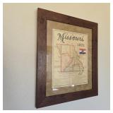 Missouri 1821 Admission to Union Comm. Map Art