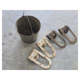 Old Bucket of Barn Door Trolley Hardware