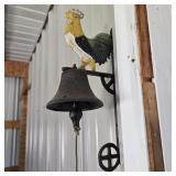 Cast Iron Wall Mount Rooster Bell