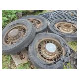 Set of Four Antique Spoke Wheels