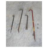 Lot of Crow Bars & Pry Bar
