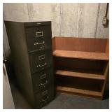 Filing Cabinet & Custom Wood Shelf