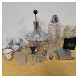 Shot Glasses, Barware, & Flask Lot
