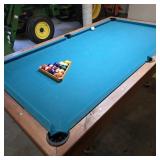 Custom 55" x 97" Dime Inlaid Slate Top Pool Table