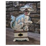 Vintage Chinese Turquoise Draped Foo Dog & Pup