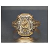 10K Yellow Gold Mid Century Class Ring