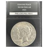 1923 SILVER PEACE DOLLAR COIN PHILADELPHIA MINT