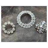 Vintage Rhinestones Brooch Pins