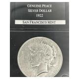 1922 SILVER PEACE DOLLAR COIN SAN FRANCISCO MINT
