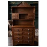 Stunning Antique Solid Walnut Buffet / Hutch Very