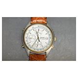 Vintage Seiko White Dial Chronograph Alarm Date