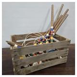 Wood Crate of Croquet