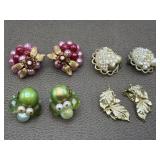 Vintage Style Clip On Earrings