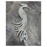 Large Vintage Bird of Paradise Brooch Pin