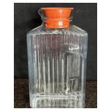 VINTAGE ANCHOR HOCKING RIBBED GLASS 2-QUART