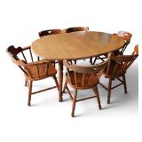 Dining Table W 6 Chairs & 2 Leaves