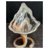 VINTAGE HAND BLOWN ART GLASS TULIP TRUMPET VASE