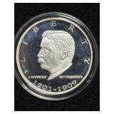 SILVER FRANKLIN MINT T. ROOSEVELT PRESIDENTIAL
