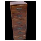 Vintage Narrow 5-Drawer Chinese Impot Chest