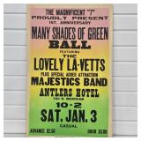 Retro "Many Shades of Green" Ball Poster