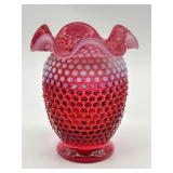 Fenton Cranbury Opalescent Large Hobnail Vase w/