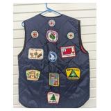 Vintage Vest W/ Boy Scout Patches Size Medium