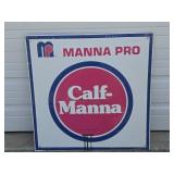 Large Calf Manna Metal Sign