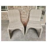 Pr Patio Chairs Wicker Style