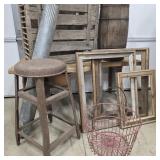 Primitives w/ Chicken Crate, Egg Basket, & Bench