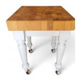 Solid Maple Butcher Block Kitchen Island Heavy