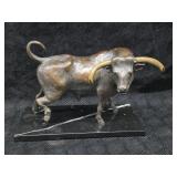 Bronze Bull Sculpture by Alonzo 18/30 1984