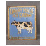 Old Dairy Made Ice Cream Metal Sign