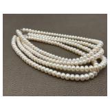 4 Freshwater Pearls Choker Necklaces