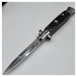 STILETTO MARKED SPRING ASSIST POCKET KNIFE