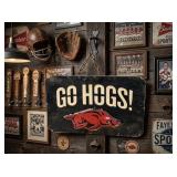 Arkansas Razorback GO HOGS Hanging Metal Decor
