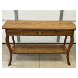 WOOD SOFA/WALL TABLE W/ DRAWER