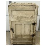 VINTAGE WOOD ICE BOX REFRIGERATOR