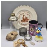 BRASHER MISSOURI PLATE, MINNIE MOUSE COFFEE CUP,