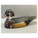 Hand Carved Wood Duck Signed Cliff Myers