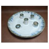 McCartys Pottery ~ Vintage Candle Plate,