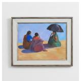 Tom Mulder "Afternoon Gossip" Oil Painting