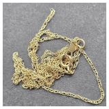 10K YELLOW GOLD BROKE CHAIN NECKLACE