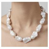 GAI 925 Large Chunky Baroque Pearls Choker 125g